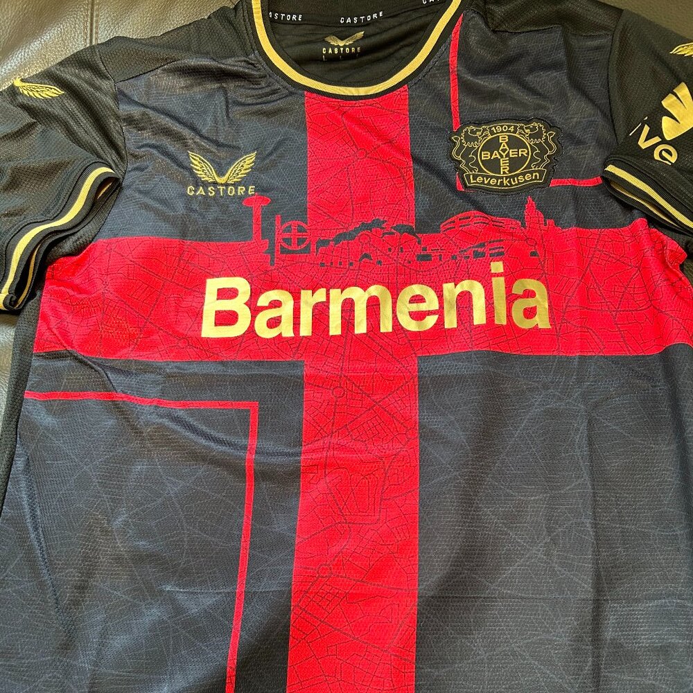 GERMANY Bundesliga BAYER 04 LEVERKUSEN Men's JERSEY Sz M,L,XL,2XL By Castore